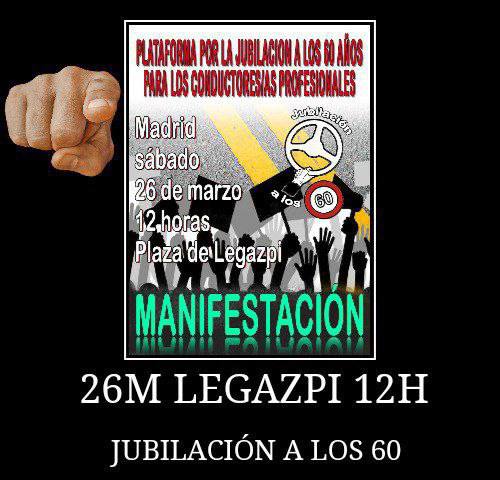 antoniodjb72's tweet photo. Allí estaremos, no te pases de cruce.

Nos vemos en Legazpi!!!!!!!!!!

#coeficientesreductores 
#profesionalesdeltransporte
#jubilacionalos60
#manifestacion26marzo https://t.co/UazcNiVvCF