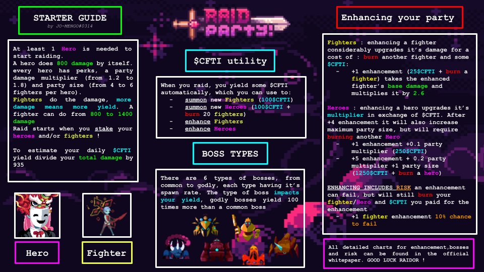 Hey <a href="/raidparty/">RaidParty</a> <a href="/7zarc/">zarc</a> 
I made a good starting guide for raidparty p2e

This might help