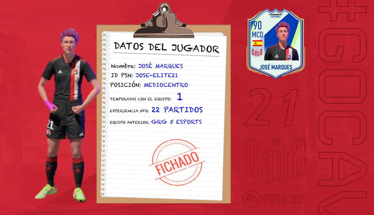 👤 @markeselite | MCD
➡️ El último en llegar y no menos importante...un auténtico BOMBAZO para la medular del equipo. Visión, regate, pase, CALIDAD...💫🥰

¡Bienvenido!

#GoCavs <a href="/CavaliersEC/">Cavaliers Esports</a> ❤️⚔️