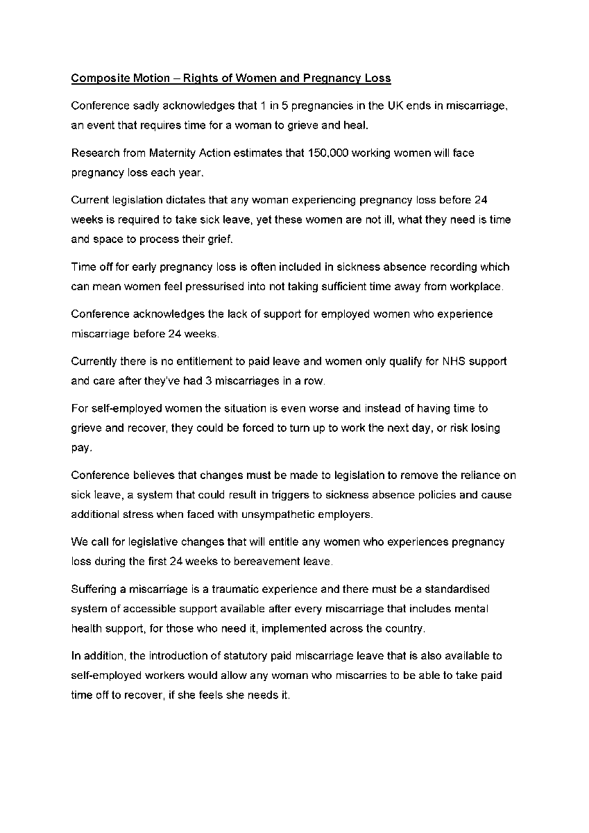 WeAreTheMU's tweet photo. Day 2 of Labour Party Women's Conference, and MU Executive Committee member @swills_17 is seconding a composite motion put forward by @ASLEFunion & the MU on the rights of women through early pregnancy loss. #LabWomen22 https://t.co/PSK0Dbpf6C
