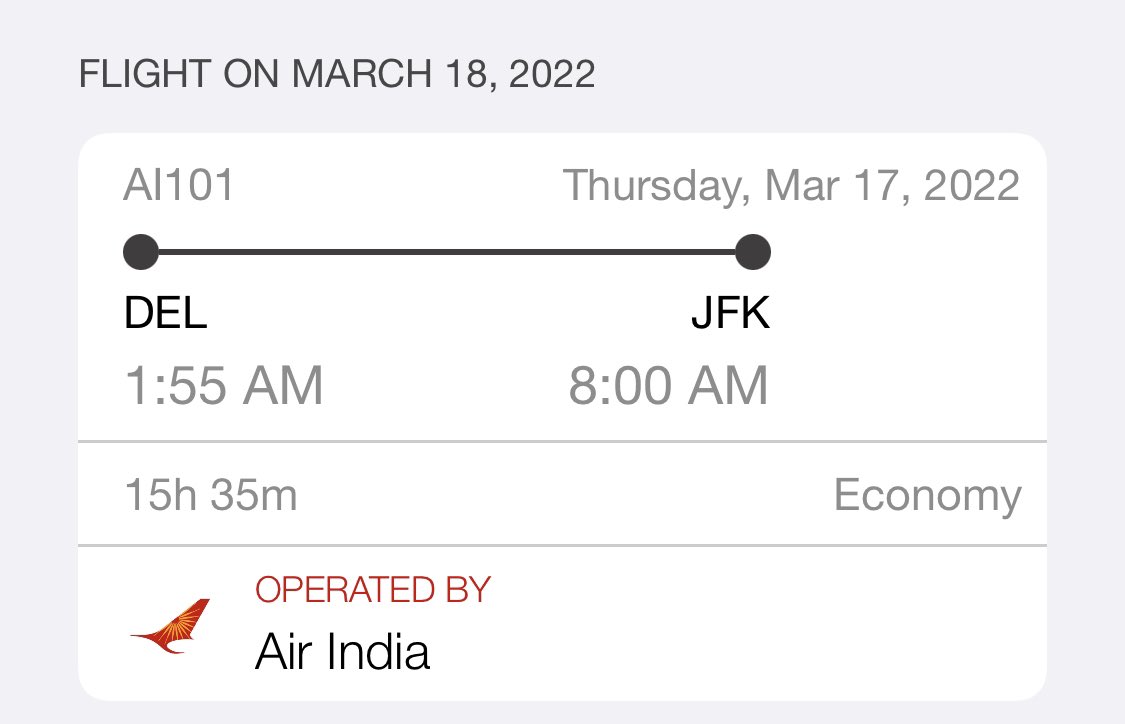 somiatl's tweet photo. @airindiain traveled from CCU-DEL-JFK on March 17, 2022. The Domestic flight and service was pretty good but the international flight from DEL to JFK was terrible and above all the crew were unprofessional and rude.#tataCompanies please look into training part of crew asap! https://t.co/OQV7gC9XqL