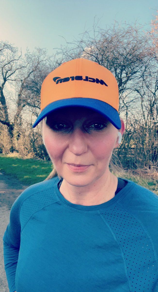 JoKempJK's tweet photo. Getting my papaya on during my run this morning, ready for #f1 🧡#mclaren #BahrainGP #RaceDay https://t.co/eLnetFz2NX