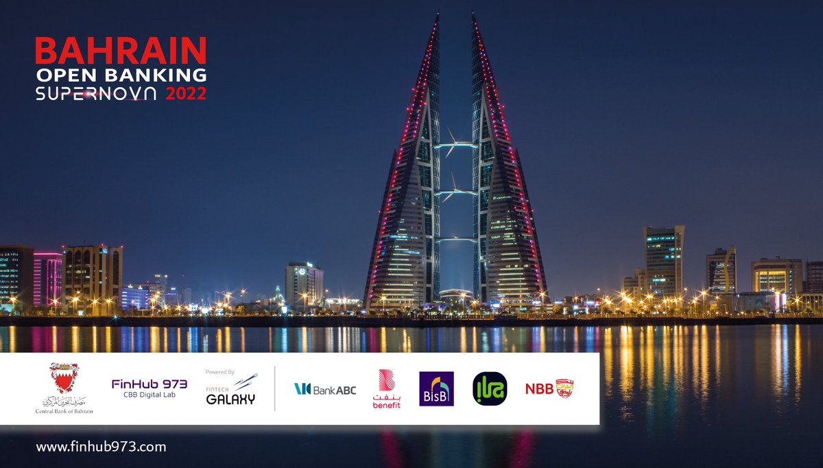 FinHub973's tweet photo. Bahrain Open Banking SUPERNOVA 2022 is getting ready to shake things up!
The Central Bank of Bahrain is launching national innovation challenges on @FinHub973 to digitize the financial sector, reshape banking systems &amp; drive open banking in Bahrain!

#BahrainOpenBankingSupernova https://t.co/JVqOPceJEM