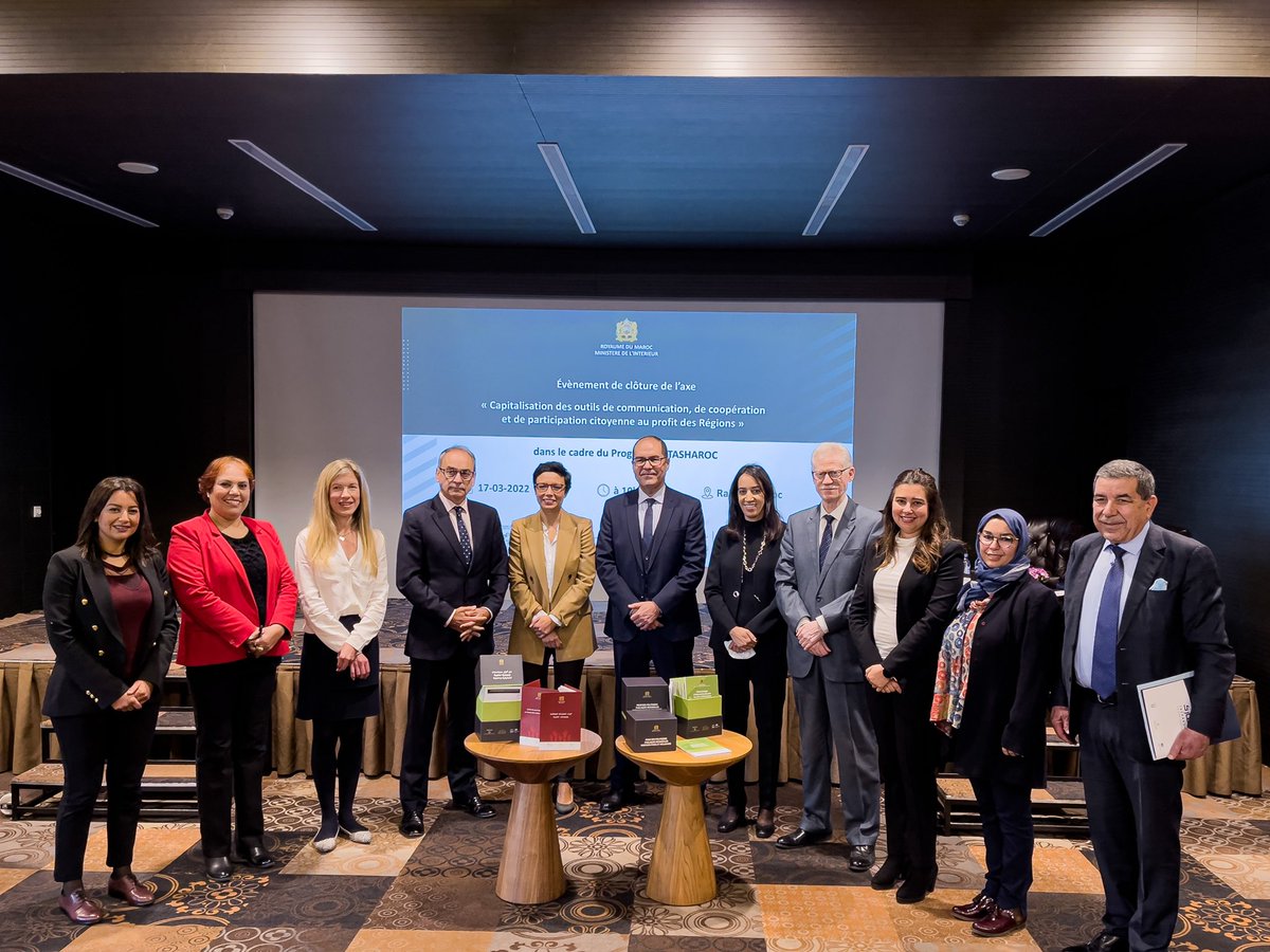 Tasharoc1's tweet photo. ✅ À l'occasion de la Journée internationale du bonheur, nous partageons un moment de fierté après avoir clôturé avec succès l'axe de travail avec la @CollectivitesMa , l’Association des Régions du Maroc et @UKinMorocco dans le cadre du programme TASHAROC.

@DAIGlobal https://t.co/XlsO8BbnKz