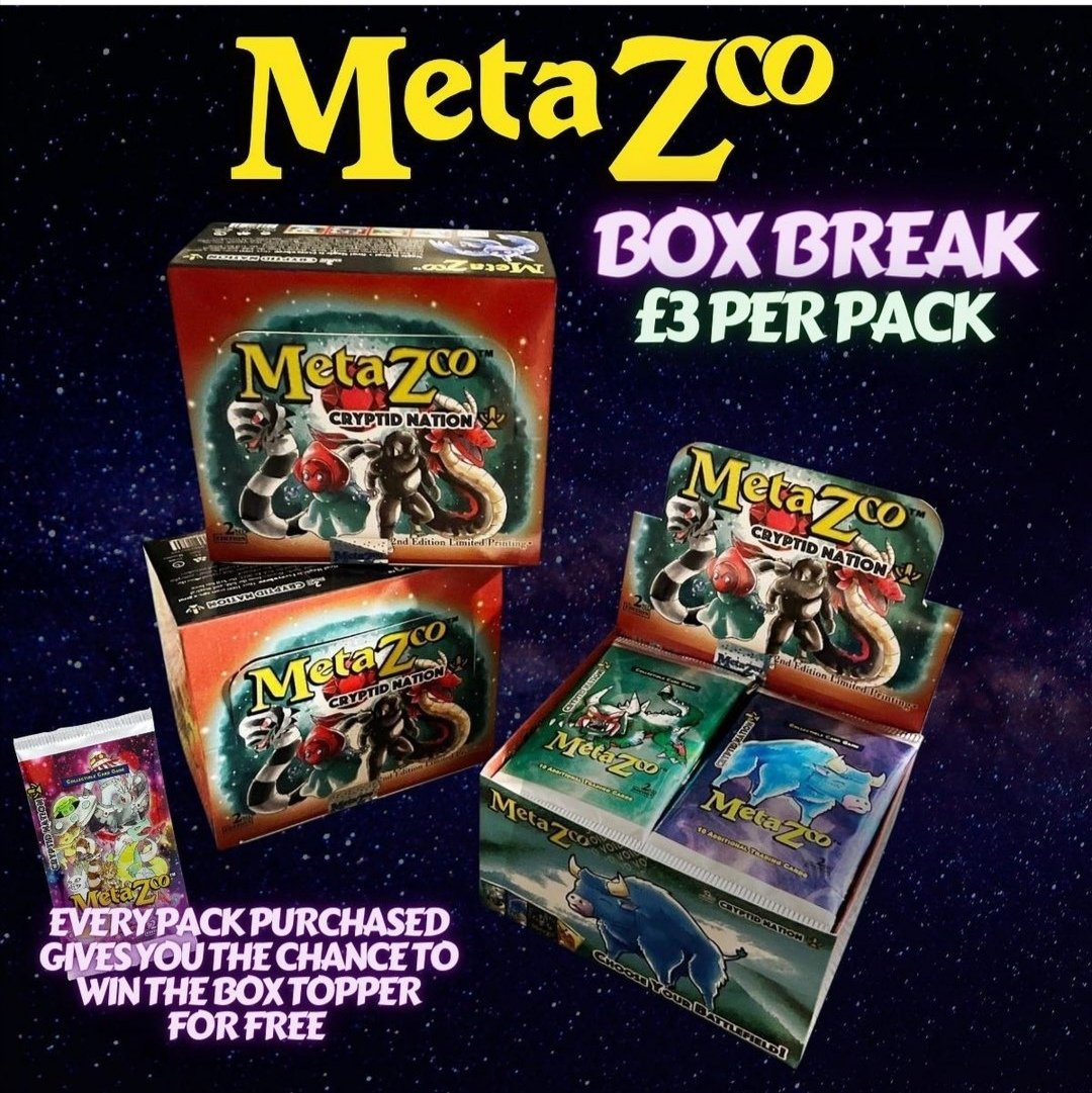 Any Metazoo fans out there?

This is going to be a good one.

Head over to toyzombie.co.uk to grab your packs for the box break!