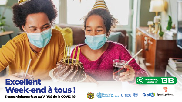 infosC19tchad's tweet photo. Excellent Week-end à tous !
Restez vigilants face au VIRUS de la COVID-19.
#InfosC19Tchad #stopcovid-19 #unicef #OMS #GAVI #SpeakUpAfrica
#Ministère_de_la_Santé_et_de_la_Solidarité_Nationale https://t.co/UtQYIvecDt