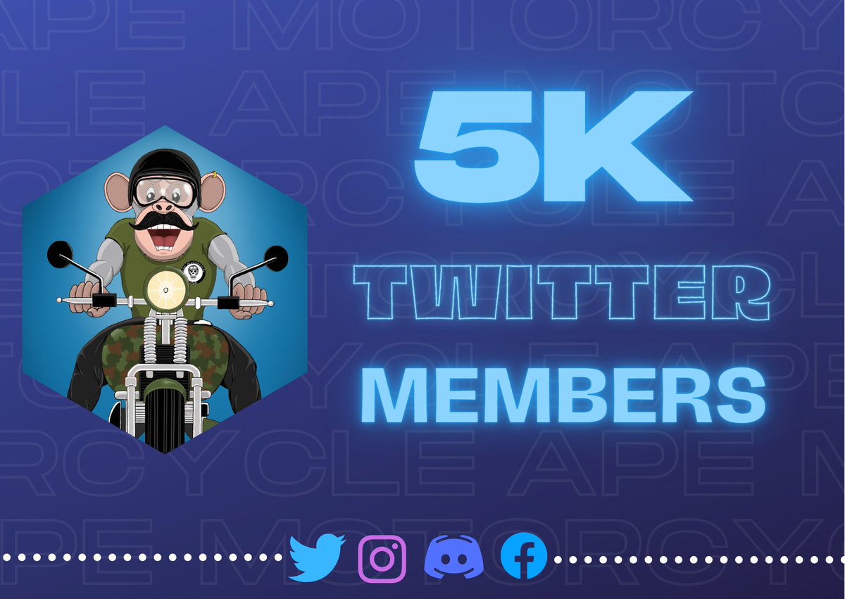 ApeMotorcycle's tweet photo. We have reached 5k+ Twitter members in under 24 hours!!!!

The support has been absolutely amazing and we want to thank all those who have been with us❤️

Big things coming to the Bikerverse, Stay tuned😉 https://t.co/NnlbFxKr07