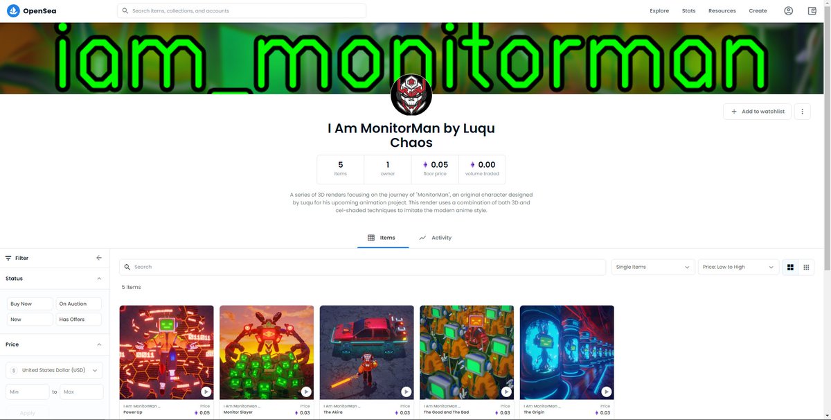 LuquChaos's tweet photo. Hey guys, I need your help to report this account Titter (https://t.co/cA1r1wGB2s). This person stole my NFT on @cryptocomnft and sell it on @opensea.

I'm the original creator of I Am Monitorman collection

Original:
https://t.co/lCmcgNZOJj

Stolen:
https://t.co/VcWfuauJyw https://t.co/OKpuAozlWB