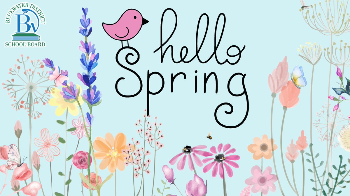 BluewaterDSB's tweet photo. Happy first day of spring! We look forward to warmer temps and all the spring-like blooming beauty that we are so lucky to experience every year in Grey-Bruce! https://t.co/1YAkkSmqYO