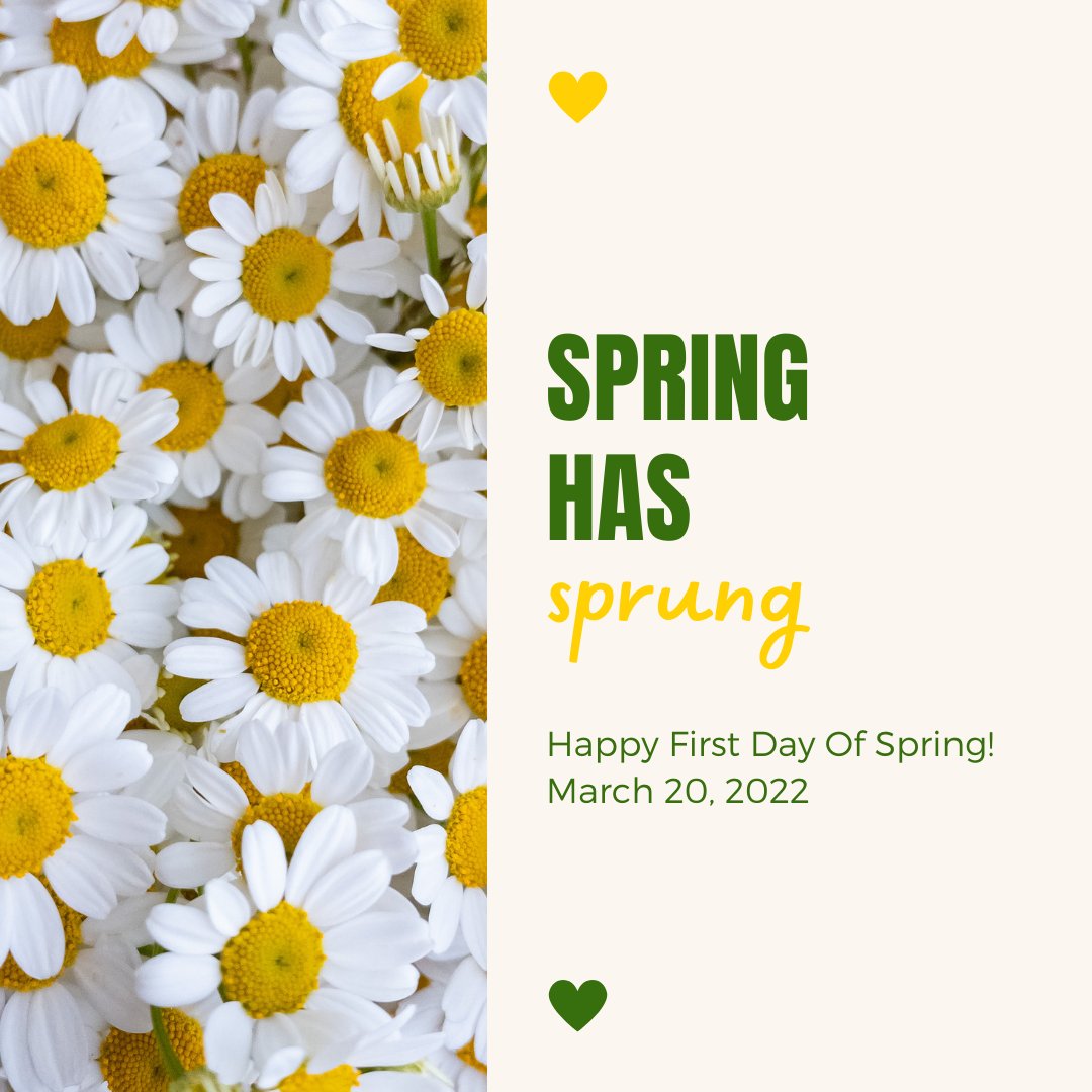 March 20, 2022 
Happy Spring!