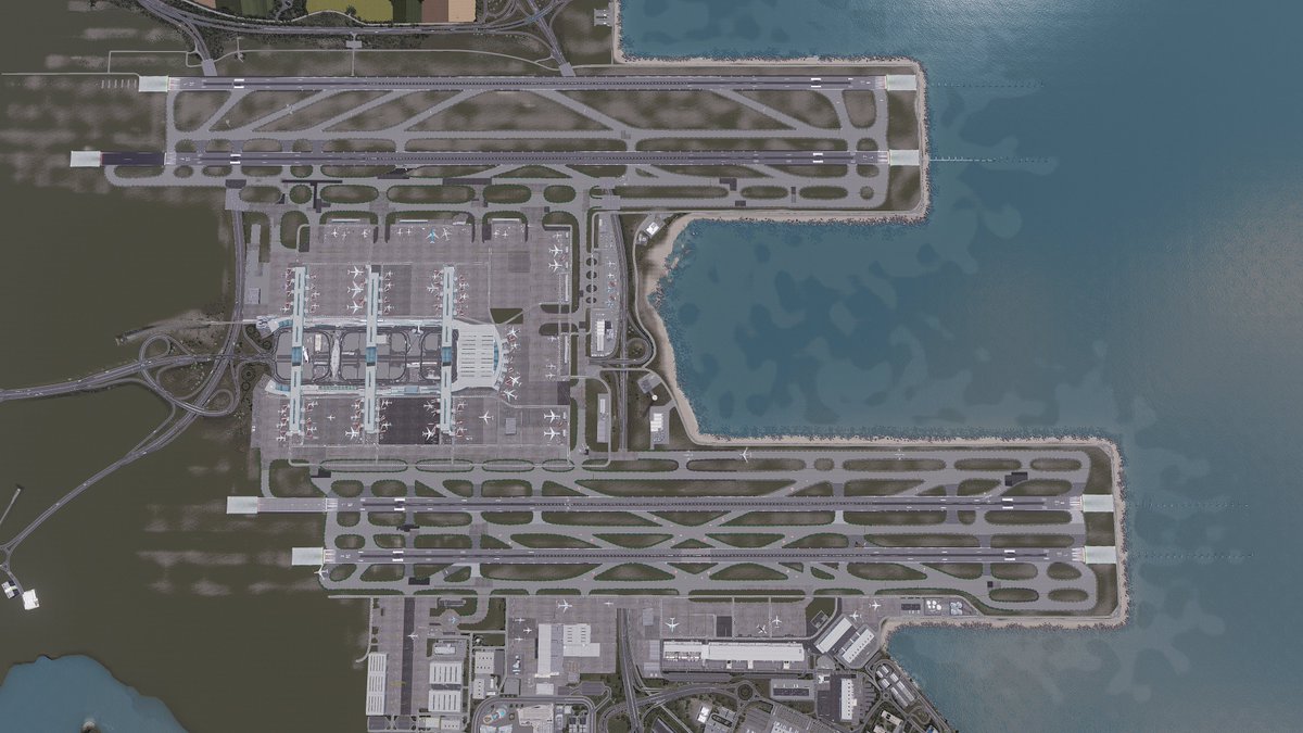 Essad_csk's tweet photo. Map of my airport! #CitiesSkylines @CitiesSkylines @PdxInteractive #Airport #StCreile #Sarougal https://t.co/4OFc9bhABF