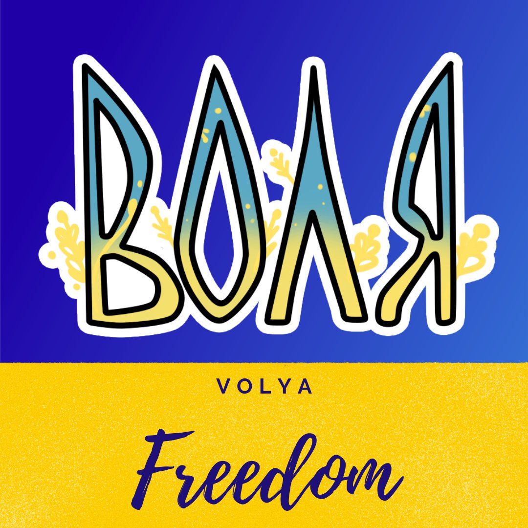 #standwithukraine by showing your support with these #stickers. Made by <a href="/viola/">スミレ＠ペットロス</a>.shehai from Odessa, Ukraine with all her heart 💗 A talented artist who illustrated for our upcoming website. #digitalart #freedom #ukraine