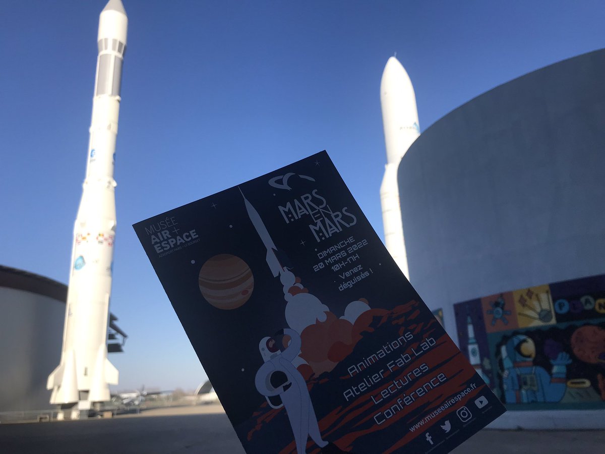alicecharbonnr's tweet photo. C’est parti pour #MarsenMars au @MuseeAirEspace #LeBourget !
Une journée ☀️ aux couleurs de la planète rouge : #planétarium, ateliers, contes, fablab, démonstrations en réalité virtuelle, conférence… et de jeunes visiteurs déguisés ! 🚀🪐🛸👽
Et toujours l’#ExpoLEGOxMAE 🧱 https://t.co/x8MsQ74D6u