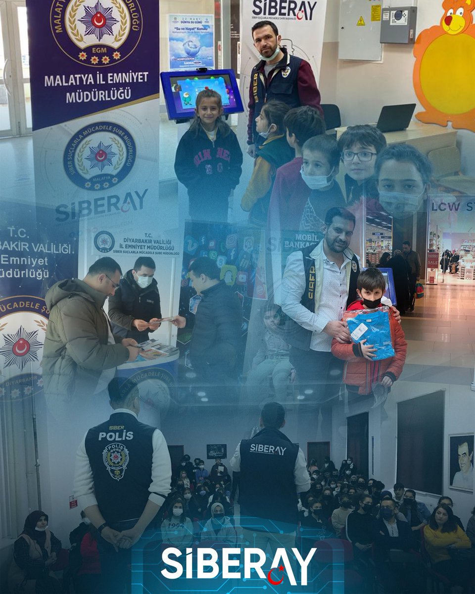🧐Afiş-broşürler
📝Seminerler
📌Bilgi Yarışmaları

✅Farkındalık faaliyetlerini ülkemizin her köşesinde sürdürüyoruz.

#SİBERAYHerYerde
#SİBERAY🌙