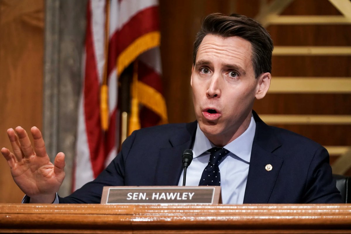 GrandpaSnarky's tweet photo. When Josh Hawley Tries To Smear Ketanji Brown Jackson, Democrats Must Remind America He Is Under 1/6 Investigation https://t.co/HJ6ylPxU8y via @politicususa https://t.co/L5ldisiCXB