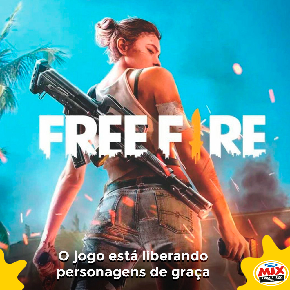 Mix Rio FM on X: E para quem curte games, se liga nessa super novidade!! O Free  Fire está liberando personagens de graça! 🤩🤩 #mixriofm #radiomix  #omelhormixdobrasil #freefire #jogos #personagens  /