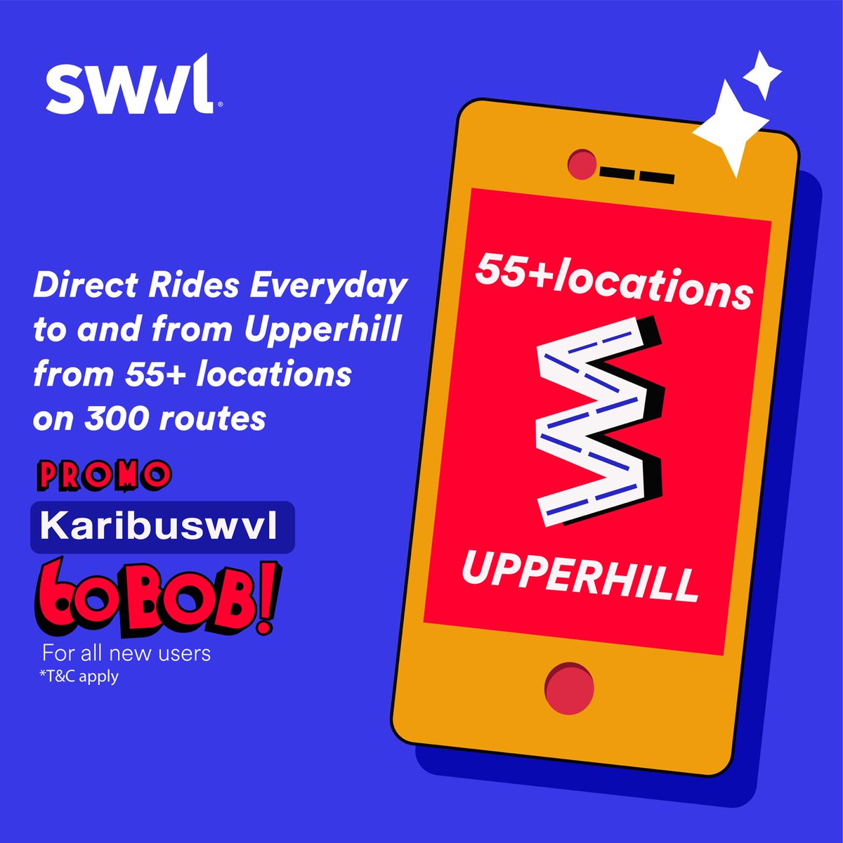 SwvlKenya's tweet photo. Upperhill now closer than ever! Book your everyday ride na swvl for as low as 60 bob! #ItsOnlyLogical https://t.co/ZkXajMN2OG