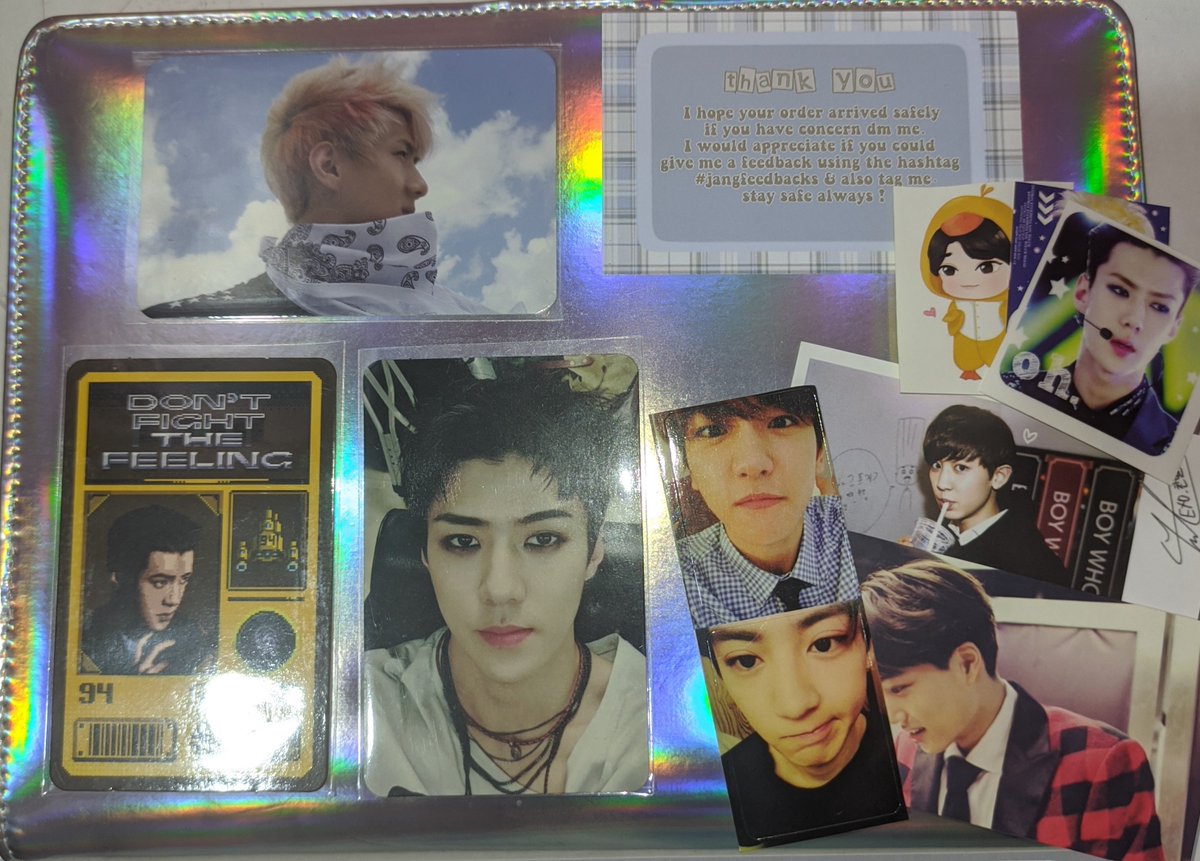 mayeyou_mayeng's tweet photo. Hello @jangscart Sehun set is here!! thankyou so much for the smooth transaction π #jangfeedbacks https://t.co/ZIVYZd7mcu
