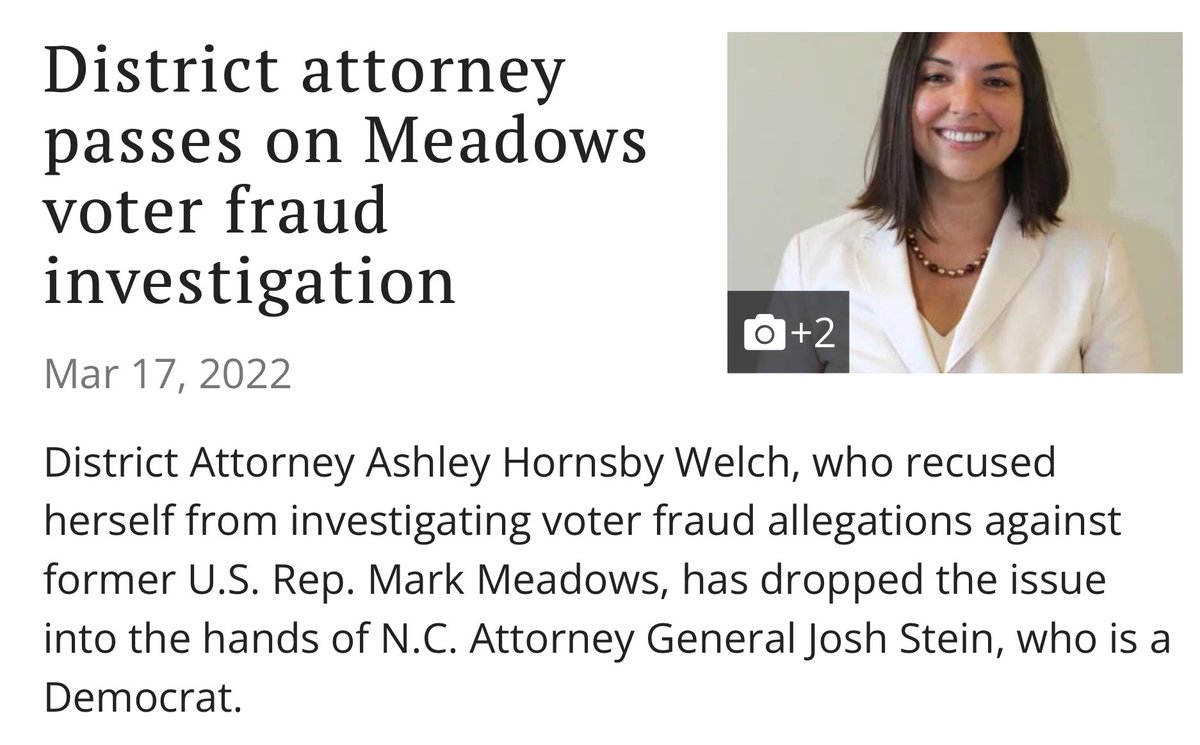 howlowilltheygo's tweet photo. On the @markmeadows, #DebbieMeadows #VoterFraud front....Macon County republican DA with ethics has recused herself. ππΌ
#NC11 #LockThemUp https://t.co/nk2HONwkiy