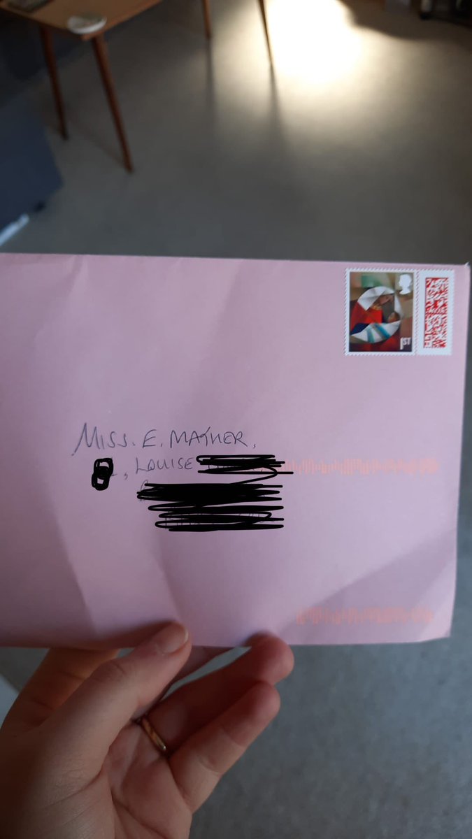 AlisonB47445617's tweet photo. 🤣🤬😂🤬🤣🤬😂🤬 To the mail opportunist who wasn’t when they opened my Goddaughter’s Birthday card &amp; no money was inside!!!! 😂🤣
She only got the envelope 😤😡🤬
Left Louise on her address as that’s her middle name 😍 https://t.co/ViiAcw1sX1