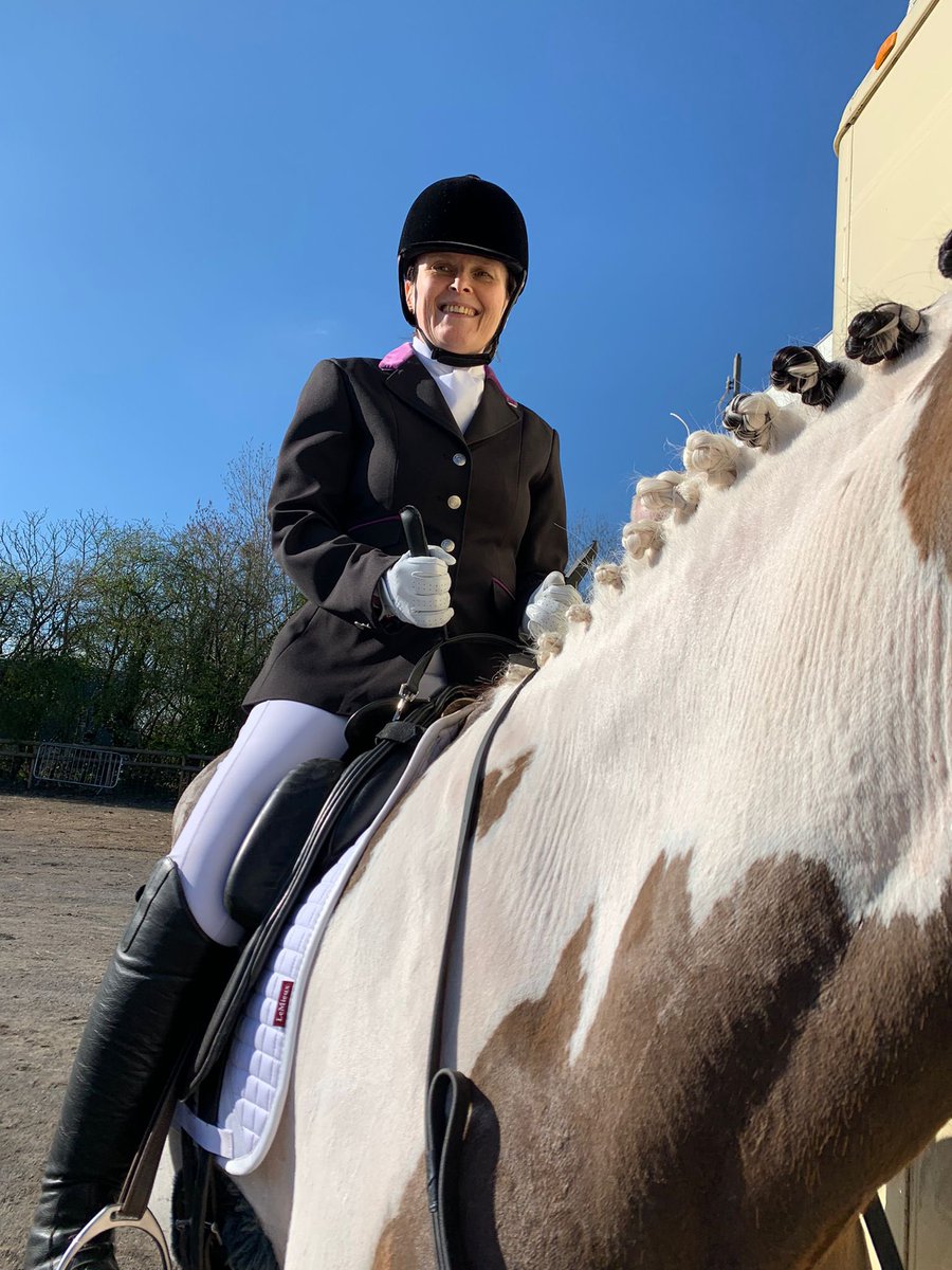 It’s a win for Di and Scout as they start their campaign for his international selection. A huge score of 73.57% gets them off to a great start at their first show together 🥇🇬🇧🐴  
#ponyhour #paradressage #dressage