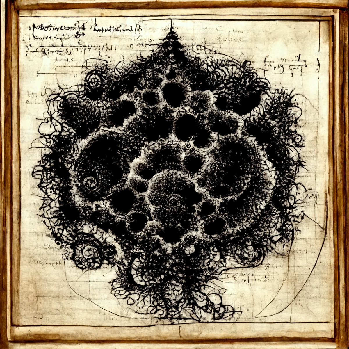 piterpasma's tweet photo. Mandelbrot Fractal Sketches by Leonardo da Vinci, by #midjourney https://t.co/LX1dgBaVvb