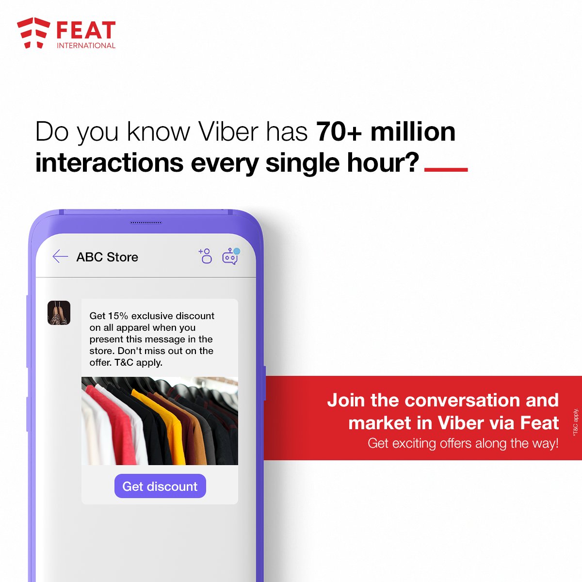 FeatIntl's tweet photo. Let us help you start your digital marketing journey via Viber and get exciting offers!
#ViberMarketing #ViberOffer #FeatInternational #BraceWithFeat #DigitalMarketing #MarketingSolution https://t.co/SdSowTRq3X