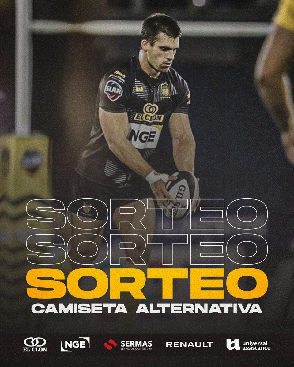 CAP__Rugby's tweet photo. 🟡 𝗦𝗢𝗥𝗧𝗘𝗢 ⚫️

¿Querés ganarte la camiseta alternativa del Carbonero? 

👉 Seguí a @CAP__Rugby, dale RT al post y comentá con el # #PeñarolRugby https://t.co/DeUvXEGHr5