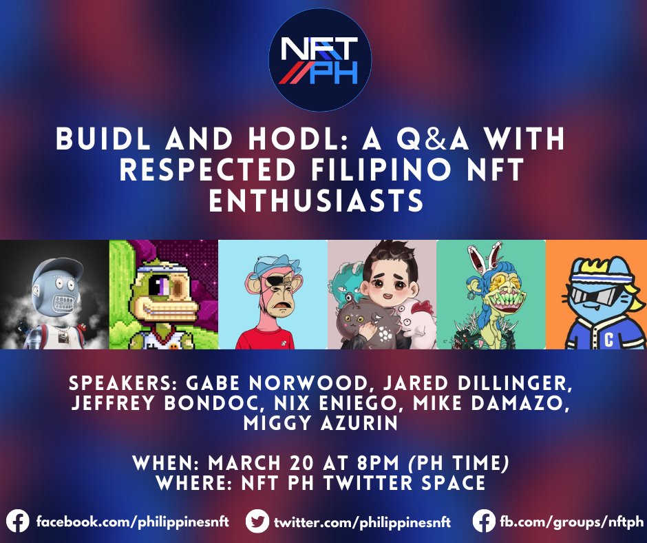 vendilgaming's tweet photo. If you wanna learn more about NFTs, listen to this Twitter Space! NFT PH has gathered big-time Filipino NFT experts to educate people!

https://t.co/8aNp9VBOzF https://t.co/Z53r060IWl