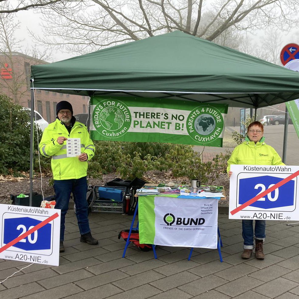 Freitag um 15:00 Uhr Infostand auf dem Kaemmererplatz Cuxhaven