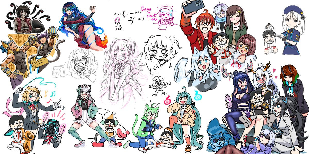 duk3d0k3's tweet photo. Remember that Tweet? Well I did it. 
Originally to celebrate 30K followers but I passed that point so I made this as an appreciation for Vtubers community that make me feel truly welcomed.
If you see yourself, lemme know! Thanks for everyone who participated also! 
#ENVtuber https://t.co/IQD6Cyyoku