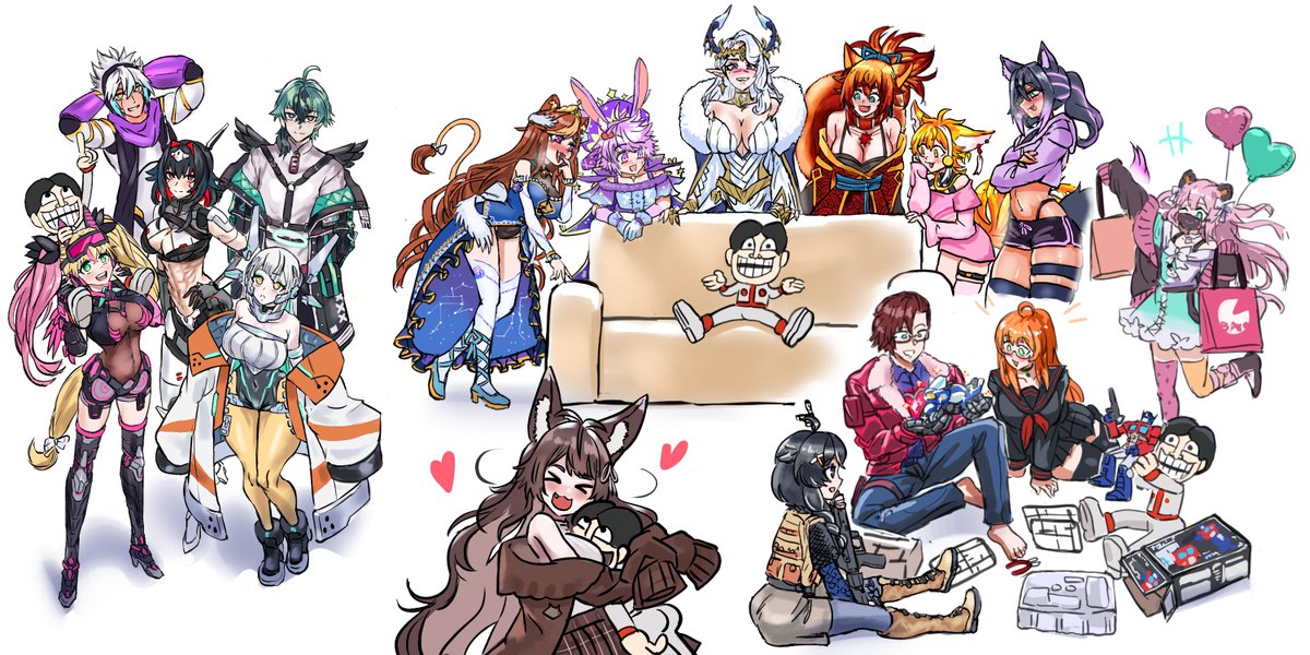 duk3d0k3's tweet photo. Remember that Tweet? Well I did it. 
Originally to celebrate 30K followers but I passed that point so I made this as an appreciation for Vtubers community that make me feel truly welcomed.
If you see yourself, lemme know! Thanks for everyone who participated also! 
#ENVtuber https://t.co/IQD6Cyyoku