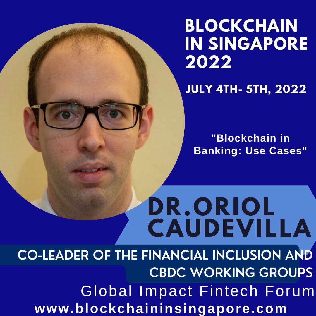 blockpore's tweet photo. Announcement 📣 We are excited to have Dr. @OriolCaudevilla from Global Impact FinTech (GIFT) Forum as one of our speakers for the upcoming Blockchain In Singapore Conference &amp; Awards - 4-5 July 2022, Singapore #blockchain #blockchainsingapore #nft #defi #cryptocommunity #fintech https://t.co/7s0xJAQqBt
