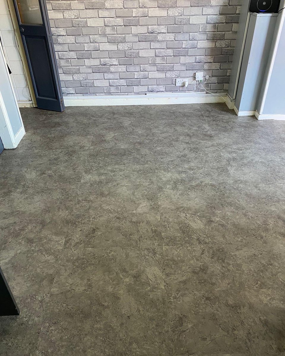 Lovely luxury vinyl tiles in colour millstone supplied and fitted to a kitchen and conservatory area. Non-slip and warm underfoot was the requirement and this is perfect. Call for your free quotation 01244 291900 #chestertweets
