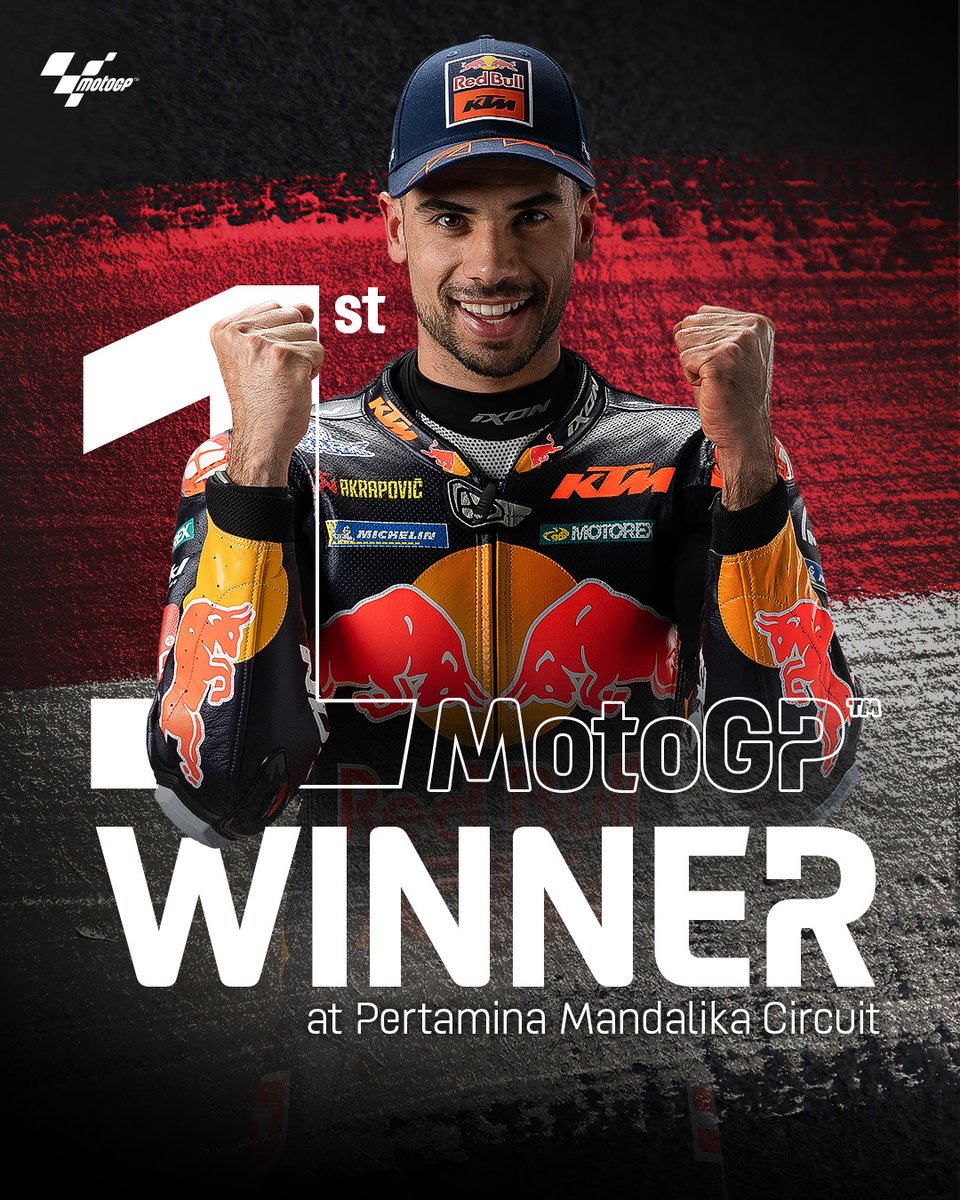 The first #MotoGP winner at the brand new Pertamina Mandalika Circuit! 🏆

<a href="/_moliveira88/">Miguel Oliveira #88</a> walks away with the King of Mandalika crown! 👑

#IndonesianGP 🇮🇩