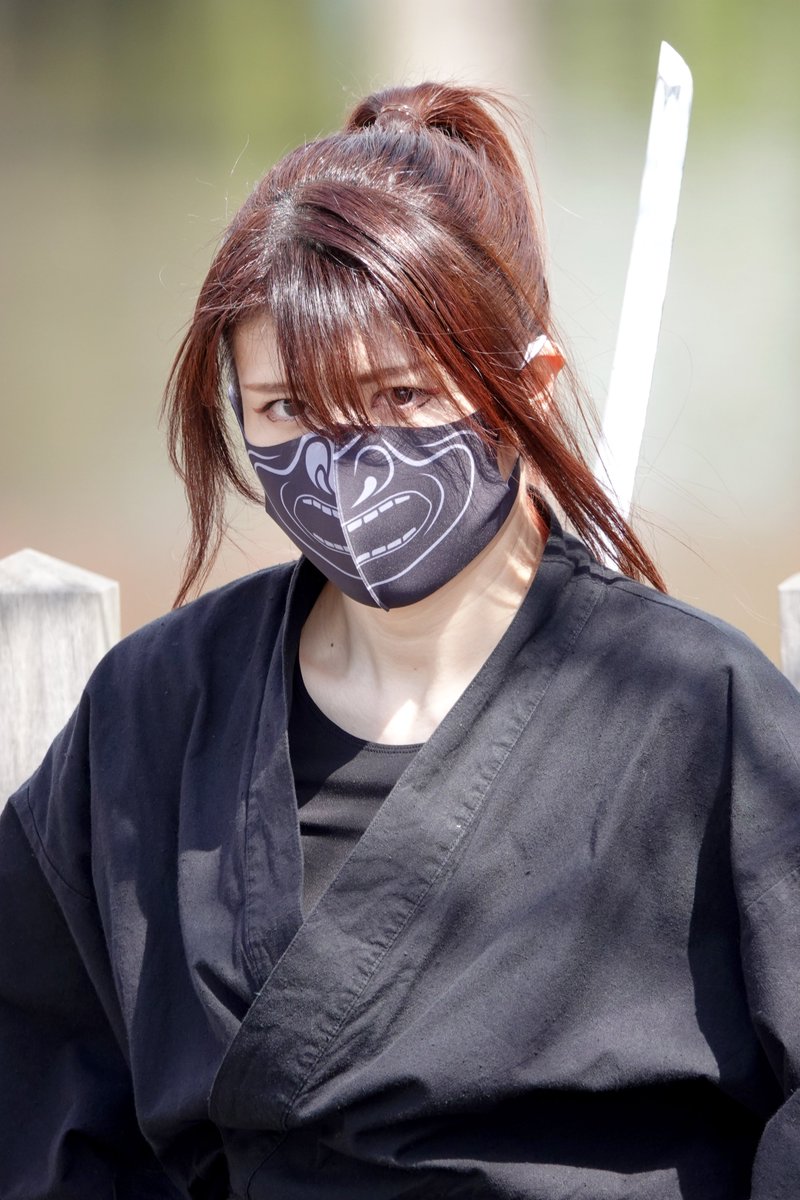 To178430's tweet photo. 3/20 「ある日突然、武者行列 ～　戦国���ェア　～」
＠小田原城址公園　その２

#忍者 #女忍者 #くのいち #くの一 #くノ一 #NINJA
#米山流殺陣術 #風魔忍者 #小田原城 #北條手作り甲冑隊 #北條五代祭り https://t.co/vxNQCMAwIz