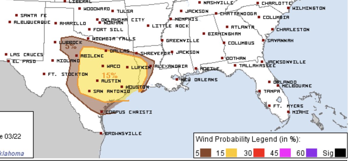 JimCantore's tweet photo. SEVERE Weather Outbreak slated for Monday through Wednesday. All hazards in play. This includes OVERNIGHT MONDAY &amp; TUESDAY. Event will take place from the Central Plains to the East Coast over said time period. Below: latest SPC Mon. Hazard probabilities and Tue.  moderate risk. https://t.co/OHxkwYBs9D