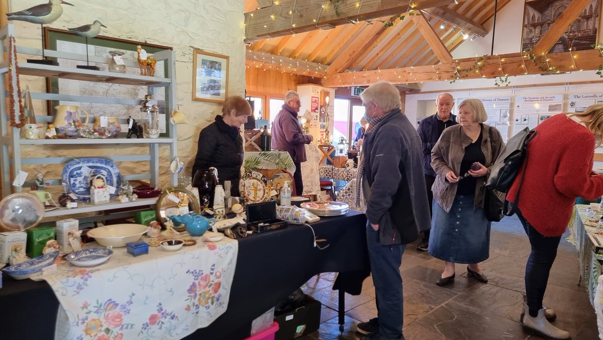 DunsterOrgUk's tweet photo. Beautiful day for the Antiques Fair in the Tithe Barn in Dunster, open until 4pm!
#Dunster #DunsterVillage #dunstertithebarn #tithebarn #antiquesfair https://t.co/ZARE5bRvHl