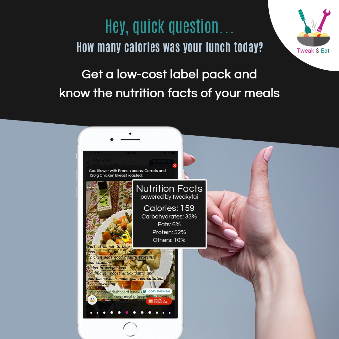 itspurpleteal's tweet photo. Wondering how many calories your food plate has?
Tweak your meal &amp; get the ‘Nutrition Facts’ of your Food Plate.
Download Tweak and Eat &amp; Choose from a pack of 15, 35, 60Labels, &amp; unlimited.
#nutrition #eatbetter #onlinenutrition #bestfitnessapp #tweak2eathealthy #tweatandeat https://t.co/Q054ctdzp1
