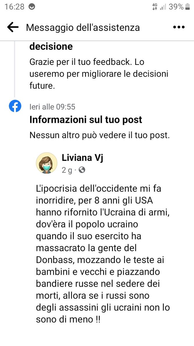 lvoir's tweet photo. Caro @Facebook non riuscirete a farmi scrivere o pensare quello che volete voi!
Censurata da FB "incitamento all'odio" per aver scritto questo https://t.co/QpuvBYsgtX
