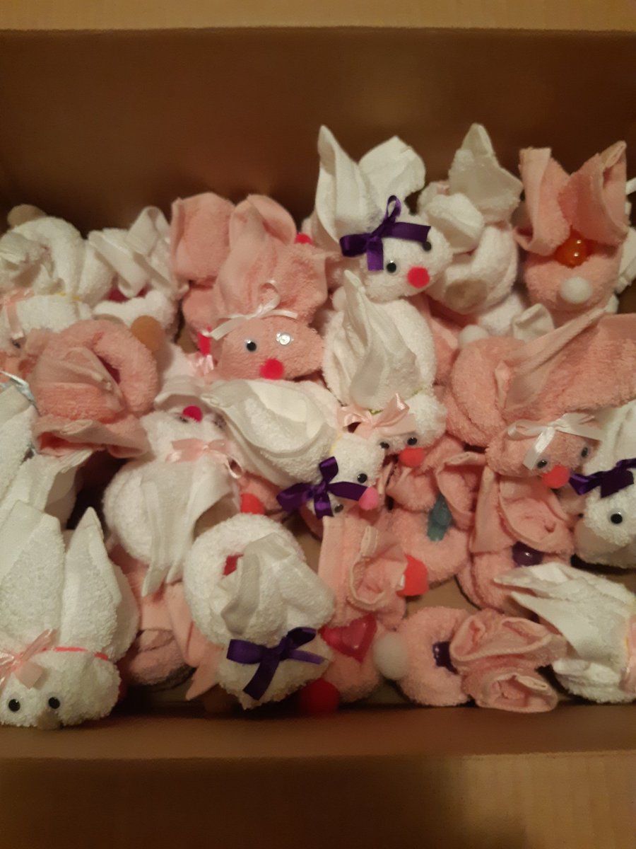 DupontYou's tweet photo. Boo boo bunnie's $6 each. Pickup in Port Credit.  
All individually wrapped. 
Great Easter gift.
For each bunny sold $1.00 donation will go to the Mississauga Humane Society &amp; will buy supplies for next fundraiser. https://t.co/EXT7LsO9BS