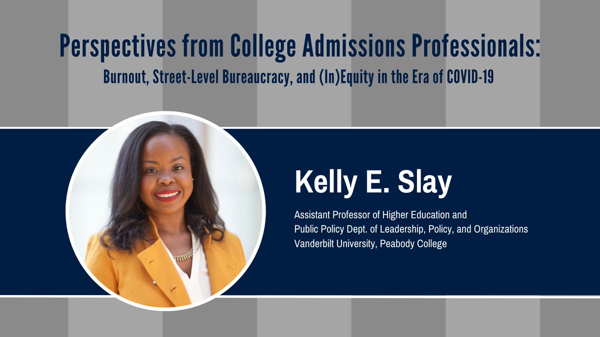 Join the @PSU_CollegeOfEd Higher Education Program this week as @kelly_slay talks with us about her research project. Register here -tinyurl.com/slaytalk #EPSImpact @kelly_rosinger @karlysarita