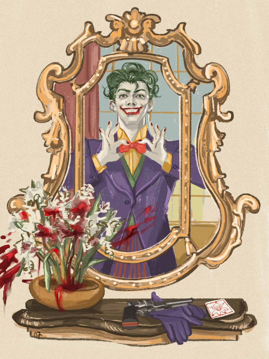fukleroy's tweet photo. Mr. J in Leyendecker style 🤡 https://t.co/3q96MAZ9yH