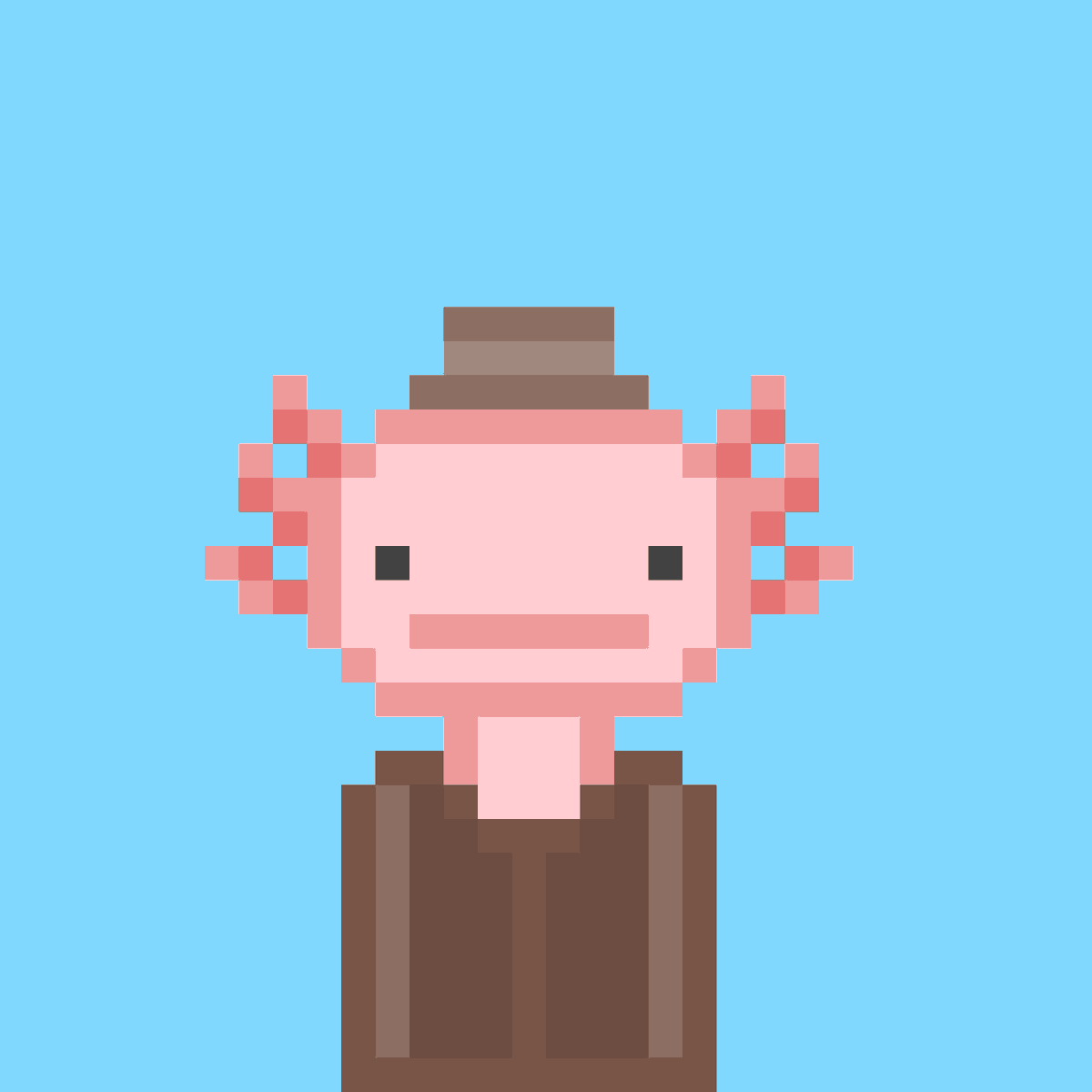 Cryptolotls1's tweet photo. Farmolotl; the cute axolotl that will harvest your crops! https://t.co/ZuoSpKr2Vb