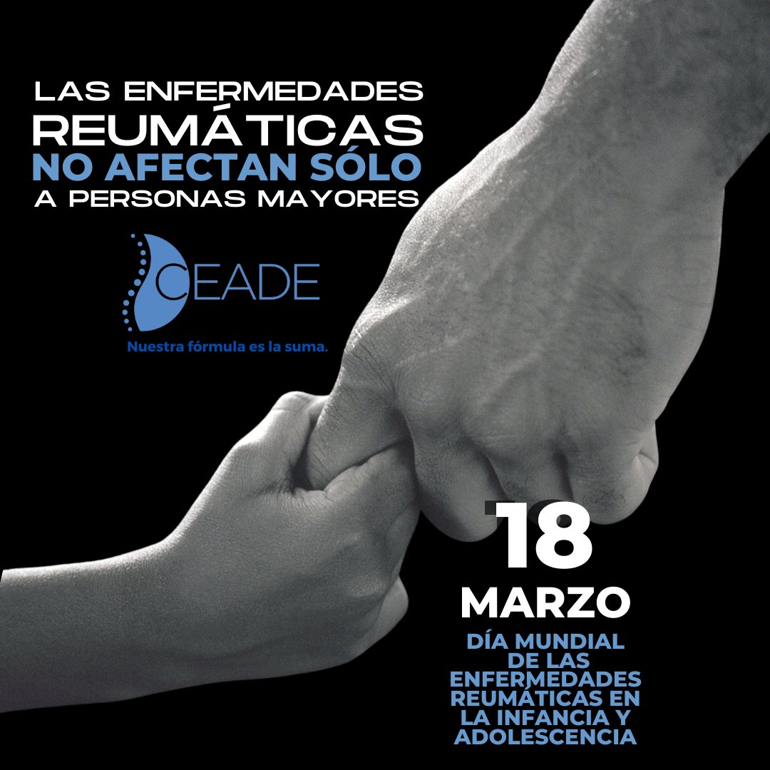CEADE_'s tweet photo. ¿Tú hijo tiene una enfermedad reumática?
¿Qué debemos saber las familias?

@SERPE_ReuPed organiza una jornada para visibilizar las enfermedades reumáticas en la infancia y adolescentes.

#ceade #masqueundolordeespalda #serpe https://t.co/20obKQG2Hd