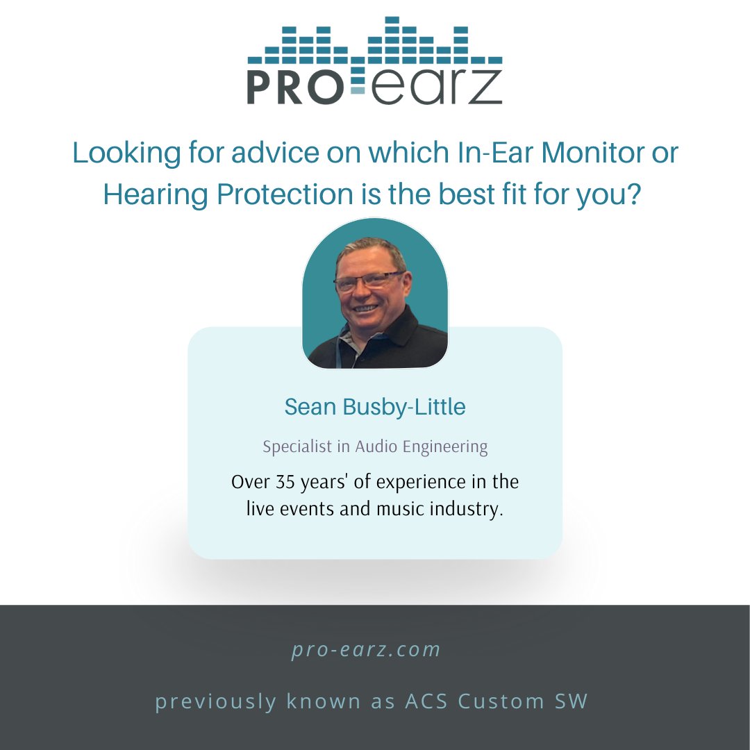 proearz's tweet photo. Looking for advice on which In-Ear Monitors or Hearing Protection is the best fit for you? 🤔

Here at Pro-Earz, our in-house Guru is on hand to offer independent advice on all thing’s ears – if you have any product spec queries then he is the perfect person to ask! https://t.co/saA58Nu9EG