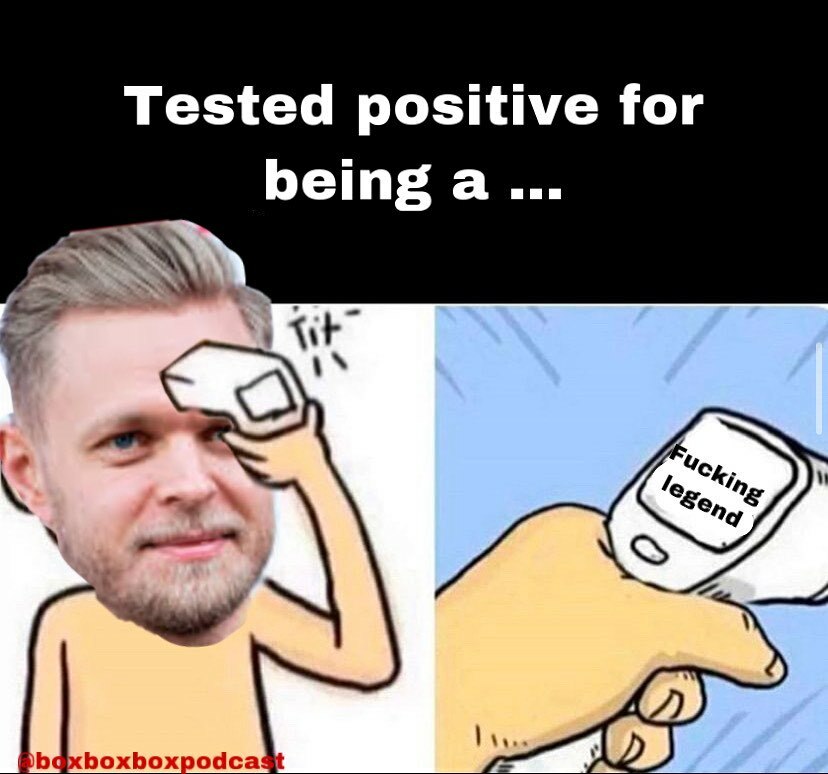 BoxBoxBoxPod's tweet photo. AYYYOOO best ever redemption arc to date. Let’s go kmag! 
.
.
.
#formula1 #kmag #kveinmagnussen #f1 #formulameme #f1meme #bahrain https://t.co/5otVuRYov9