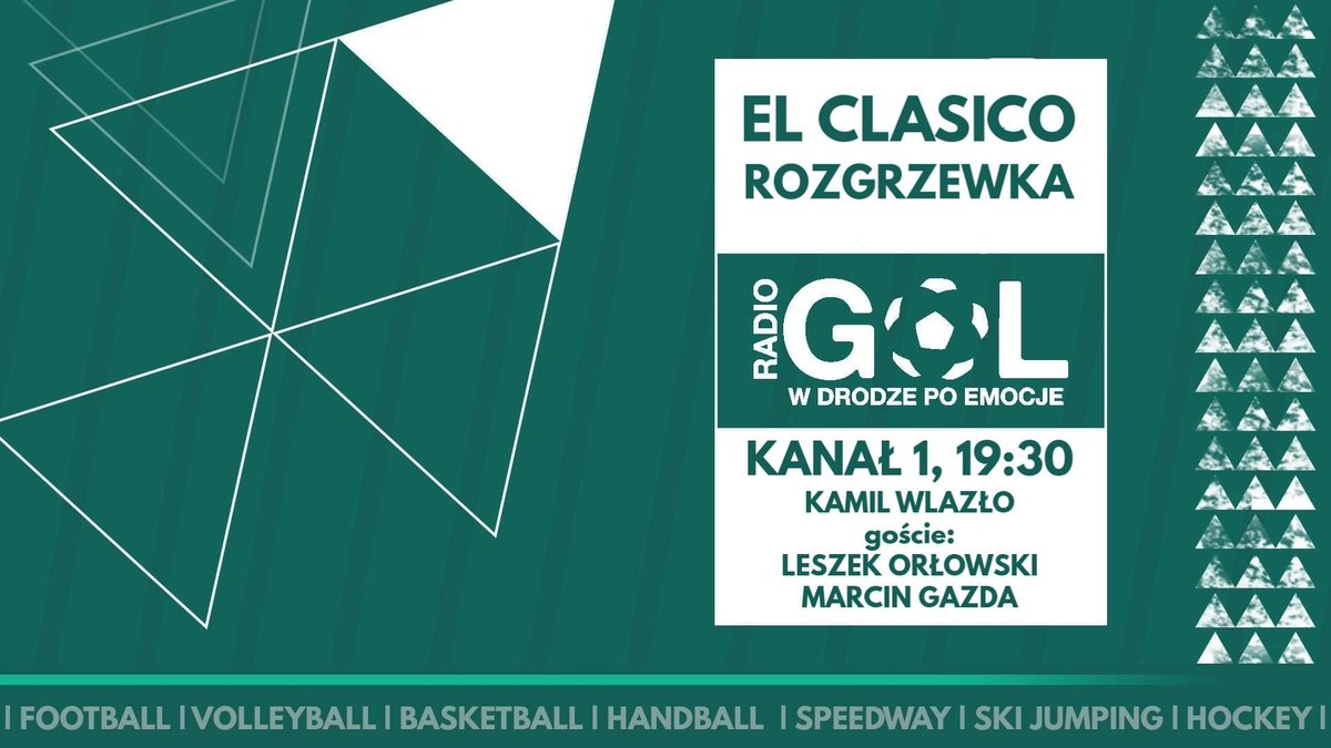 Radio_Golpl's tweet photo. ⚽🇪🇸 El Clasico - rozgrzewka
🎤 #GOLonLINE
⌚ 19:30
🎙️ Kamil Wlazło + goście
📻 https://t.co/JFE9P5MOo2
📻 https://t.co/PSjvMBKheY

Zapraszamy na rozgrzewkę przed dzisiejszym hitem La Ligi. Gośćmi Kamila Wlazło będą Leszek Orłowski i Marcin Gazda! https://t.co/0fOqRKmumz