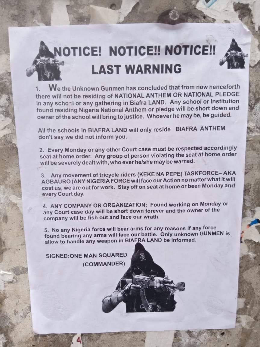 EmekaGa95632954's tweet photo. This to inform our biafran brothers and Sisters, mothers, fathers, not to fall victim be warned. https://t.co/1yJnNKo4Bx