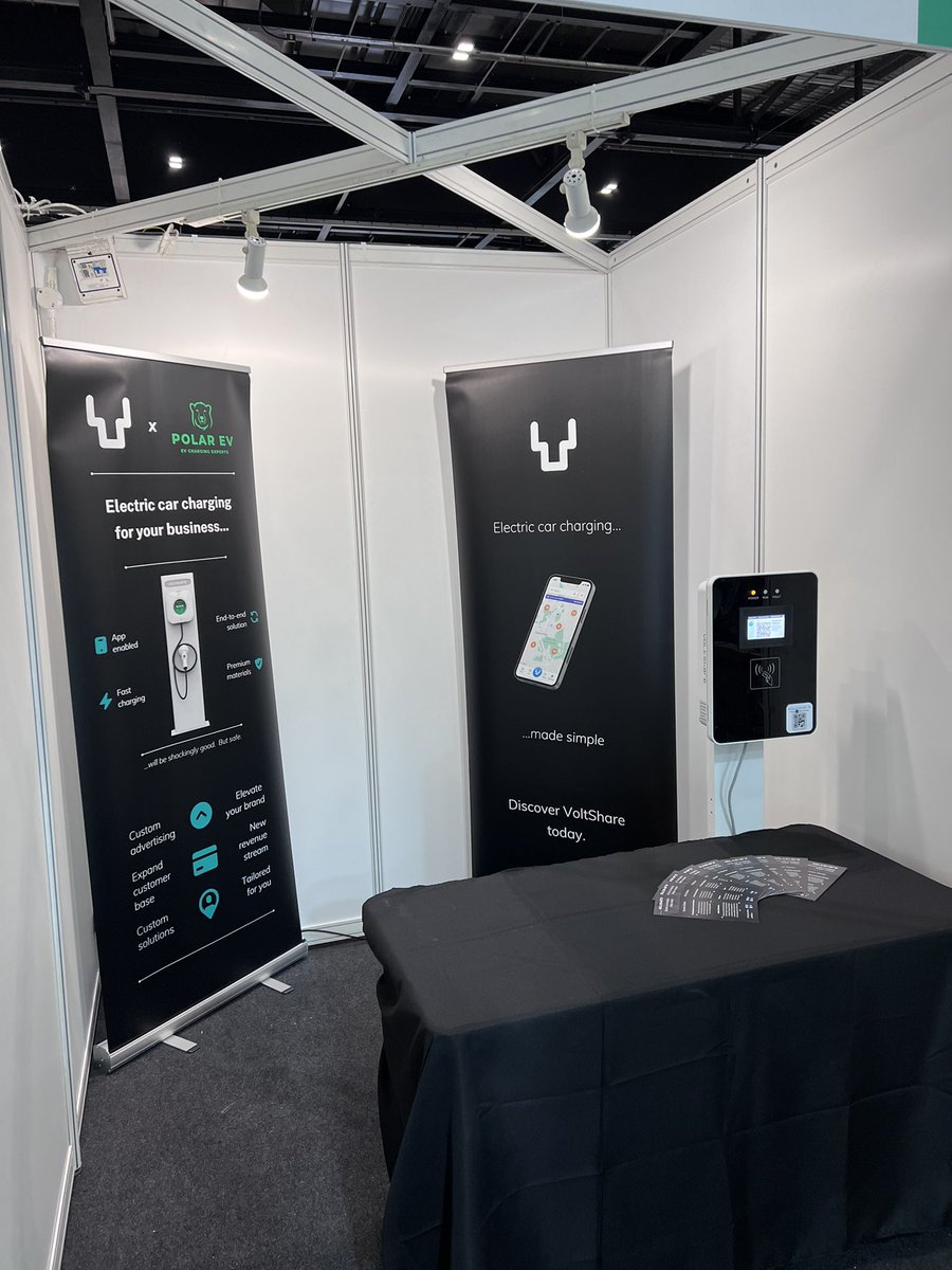 VoltShare's tweet photo. Setting up for the #pub22 and #hrc22 show! Looking forward to sampling all the amazing food ๐ @HRC_Event
#evcharging #hospitality #ChargeAnywhere https://t.co/zEW0BwkRRZ